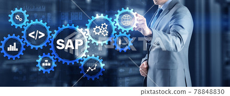 SAP System Software Automation concept on virtual screen 78848830