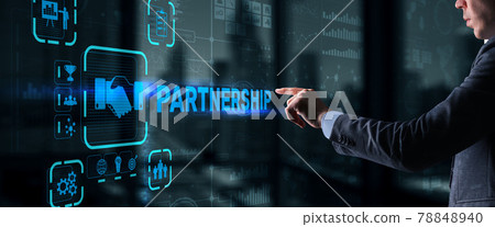 Partnership of companies. Collaboration. Business Technology Internet concept Partnership of companies. Collaboration. Business Technology Internet concept 78848940