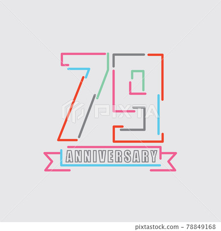 79th Years Anniversary Logo Birthday Celebration Abstract Design Vector Illustration. 79th Years Anniversary Logo Birthday Celebration Abstract Design Vector Illustration. 78849168