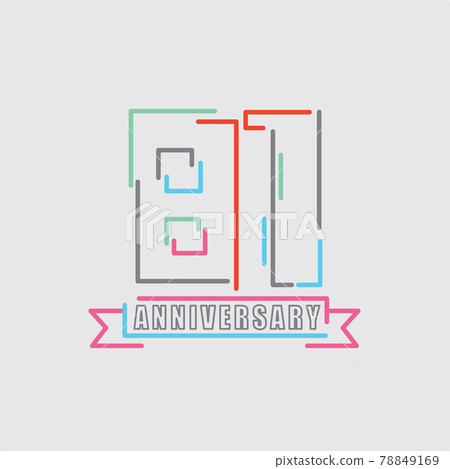 81th Years Anniversary Logo Birthday Celebration Abstract Design Vector Illustration. 81th Years Anniversary Logo Birthday Celebration Abstract Design Vector Illustration. 78849169
