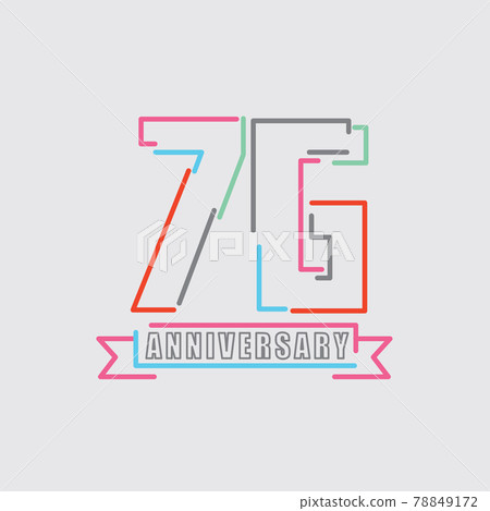 76th Years Anniversary Logo Birthday Celebration Abstract Design Vector Illustration. 76th Years Anniversary Logo Birthday Celebration Abstract Design Vector Illustration. 78849172