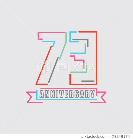 73th Years Anniversary Logo Birthday Celebration Abstract Design Vector Illustration. 73th Years Anniversary Logo Birthday Celebration Abstract Design Vector Illustration. 78849174