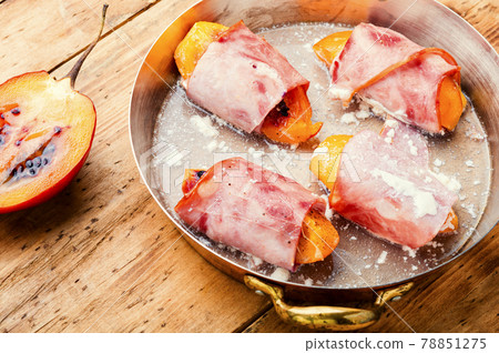 Stuffed bacon with tamarillo 78851275