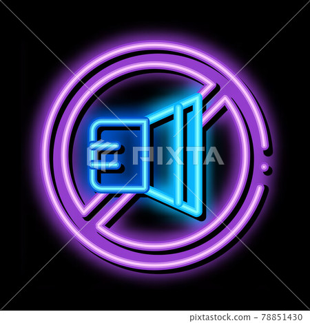speaker ban neon glow icon illustration speaker ban neon glow icon illustration 78851430