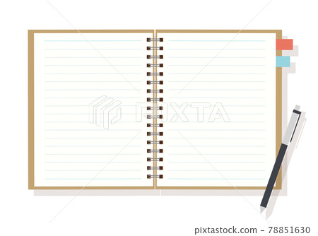 Vector illustration background of white blank notebook 78851630