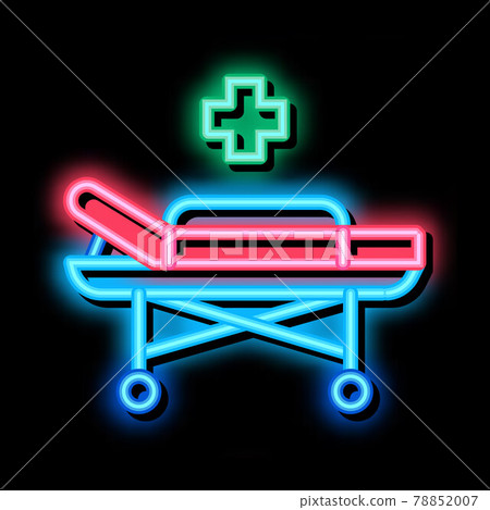 medical wheelchair neon glow icon illustration medical wheelchair neon glow icon illustration 78852007