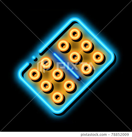 tablet plate neon glow icon illustration 78852009