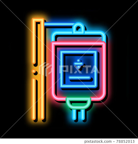 blood pumping device neon glow icon illustration 78852013