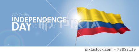 Colombia happy independence day greeting card, banner with template text vector illustration 78852139