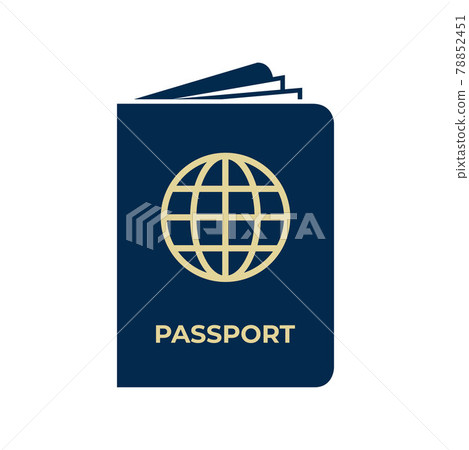 Passport icon on white background 78852451