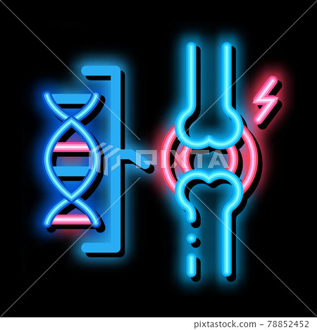 dna blood joint pain neon glow icon illustration dna blood joint pain neon glow icon illustration 78852452
