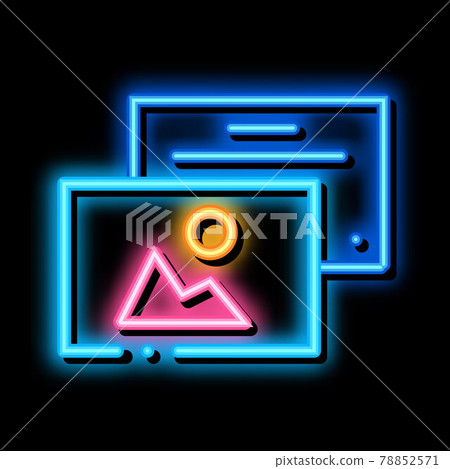 color pictures neon glow icon illustration 78852571