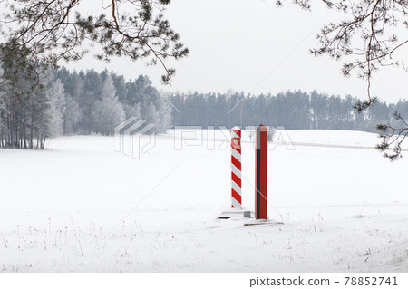 Boundary pillars of Belarus and Poland on the Boundary pillars of Belarus and Poland on the 78852741