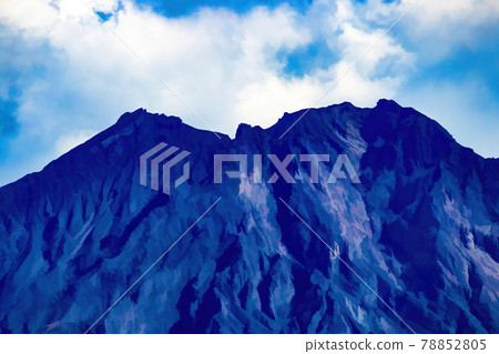 The top of the volcano Sakurajima 78852805