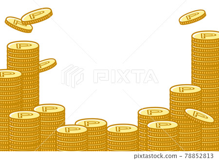 Coin pile Money points Dancing coins... - Stock Illustration [78852813 ...