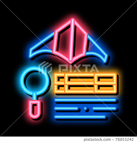 kite flight research neon glow icon illustration 78853242
