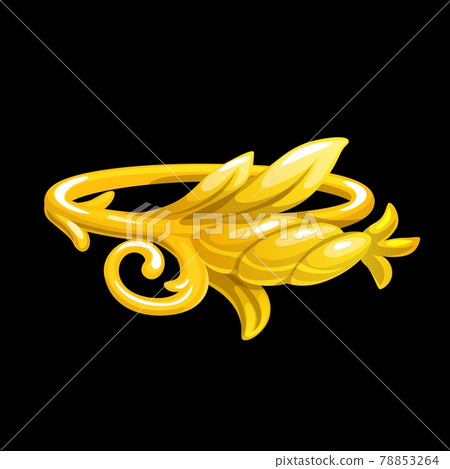 Magic ring with golden flower, fantasy jewelry Magic ring with golden flower, fantasy jewelry 78853264