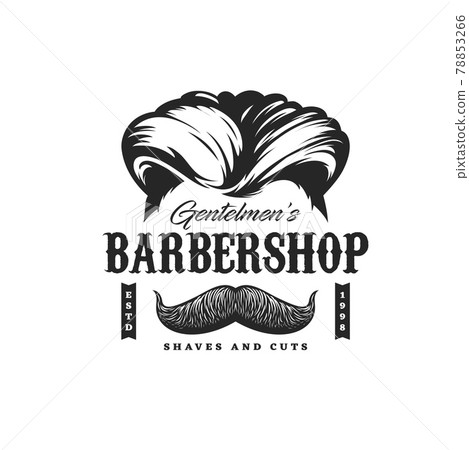 Barbershop haircut salon, man beard and mustaches Barbershop haircut salon, man beard and mustaches 78853266
