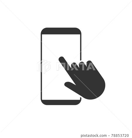 Smartphone touchscreen icon. Flat design. Vector illustration. Smartphone touchscreen icon. Flat design. Vector illustration. 78853720