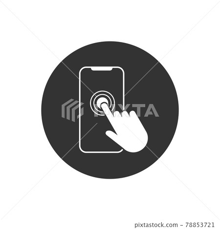Smartphone touchscreen icon. Flat design. Vector illustration. Smartphone touchscreen icon. Flat design. Vector illustration. 78853721