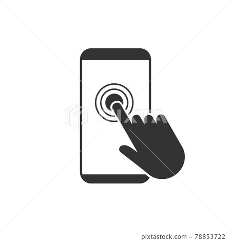 Smartphone touchscreen icon. Flat design. Vector illustration. Smartphone touchscreen icon. Flat design. Vector illustration. 78853722