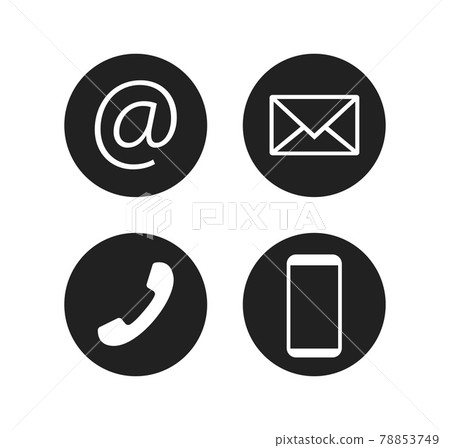 Contact Icon set. Vector illustrations. Flat design. Contact Icon set. Vector illustrations. Flat design. 78853749