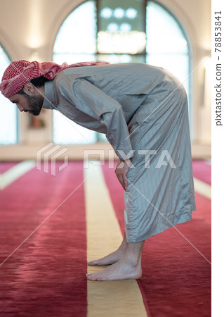 muslim prayer inside the mosque muslim prayer inside the mosque 78853841