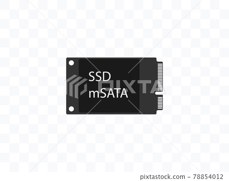 Solid state drive, ssd mSATA icon. Vector illustration, flat design. 78854012
