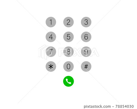 Interface keypad, numbers icon. Vector illustration, flat design. 78854030