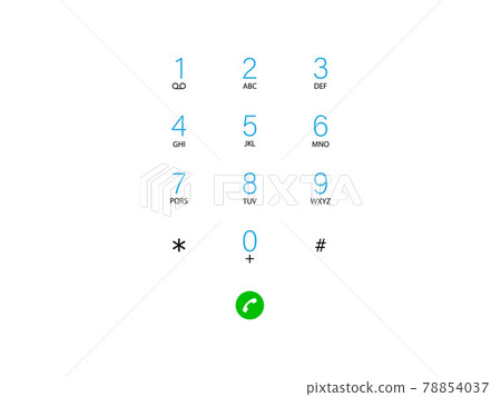 Interface keypad, numbers icon. Vector illustration, flat design. 78854037