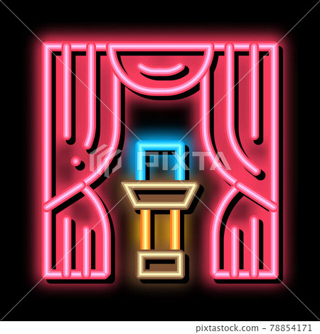 auction appearance neon glow icon illustration auction appearance neon glow icon illustration 78854171