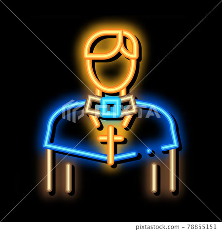 christian monk neon glow icon illustration christian monk neon glow icon illustration 78855151
