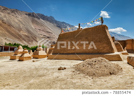 Tabo monastery in Tabo village, Spiti Valley, Himachal Pradesh, India Tabo monastery in Tabo village, Spiti Valley, Himachal Pradesh, India 78855474