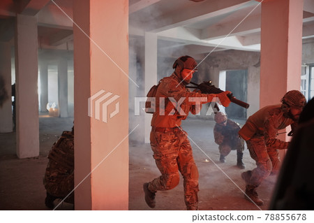 military troops in action urban environment 78855678