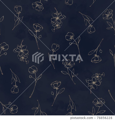 Gold Loop Spring Pattern Seamless pattern. Gold outlines of spring... - Stock Illustration ...