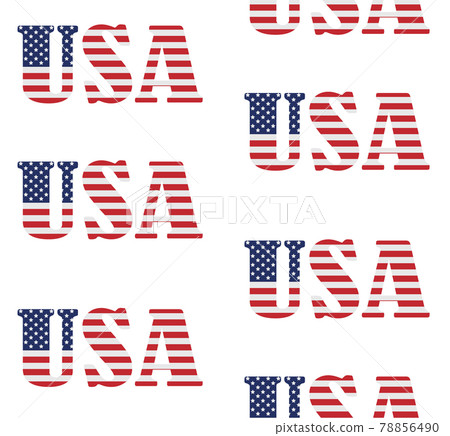 Vector seamless pattern of American USA flag text Vector seamless pattern of American USA flag text 78856490
