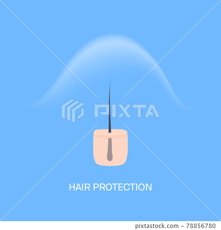 Weather damage prevention and hair protection concept 78856780