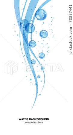 Water wavy bubble blue vector background illustration design material 78857441