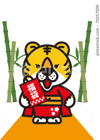 虎年賀年卡素材 78857806