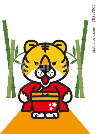 虎年賀年卡素材 78857808