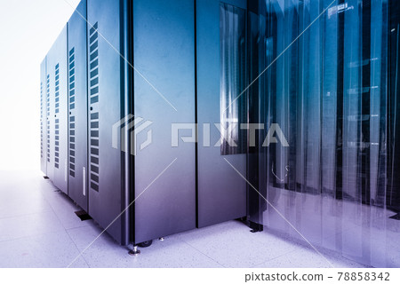 server cabinets inside data center room server cabinets inside data center room 78858342