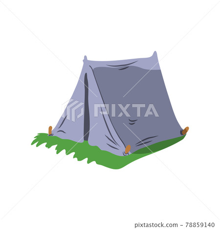 Cartoon illustration of tent flat design. Vector illustration 78859140