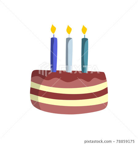 Birthday cake flat design with vector illustration Birthday cake flat design with vector illustration 78859175