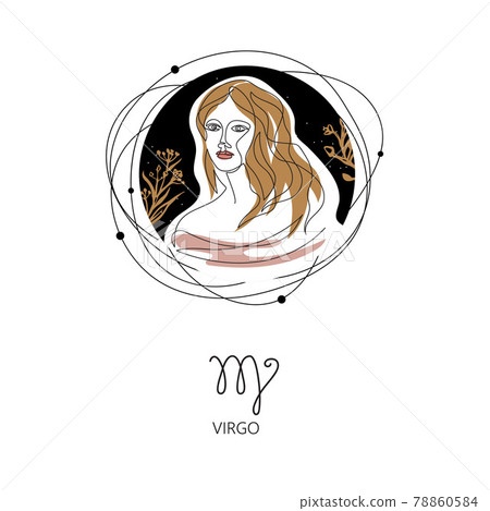 Zodiac sign Virgo. The symbol of the astrological horoscope. 78860584