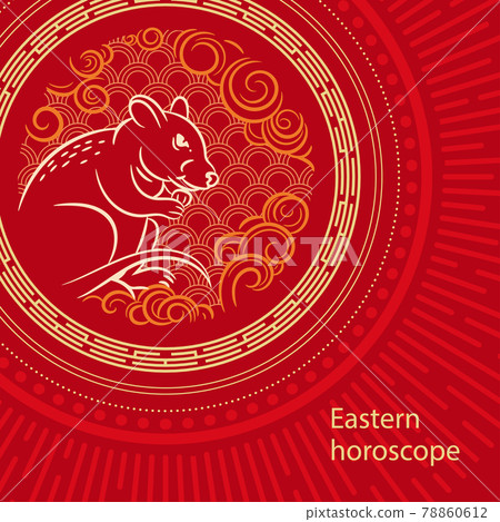 Chinese zodiac symbol of the year of the rat. The symbol of the eastern horoscope. 78860612