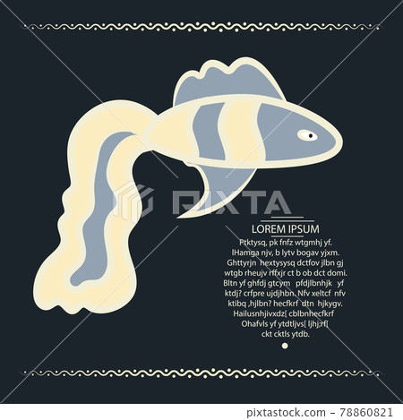 Banner with guppy, aquarium 78860821