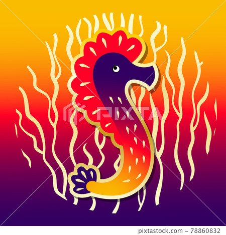 Bright sea horse 78860832