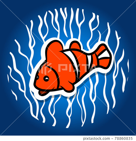 Orange parrot fish 78860835