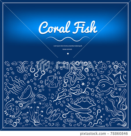 Frames with coral fish-09 78860846