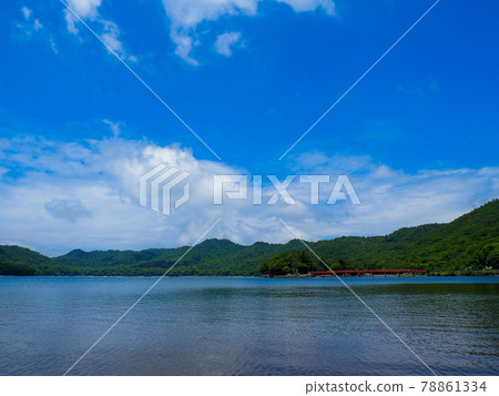 《群馬縣》 新綠赤城大沼的風景·六月 78861334